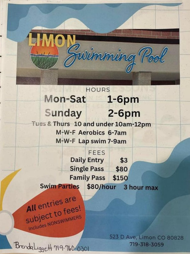 Pool Hours Flyer